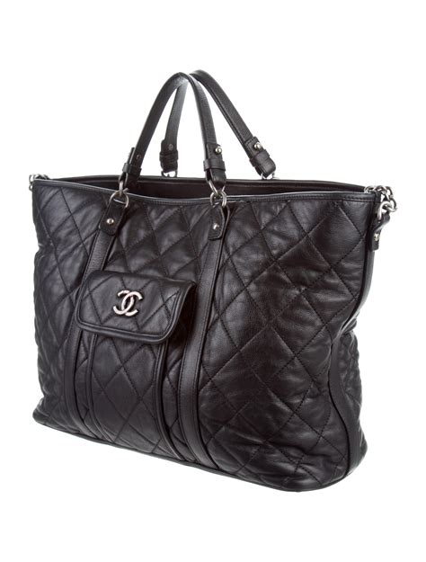 chanel paperbag|large zipped shopping bag chanel.